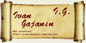 Ivan Gajanin vizit kartica
